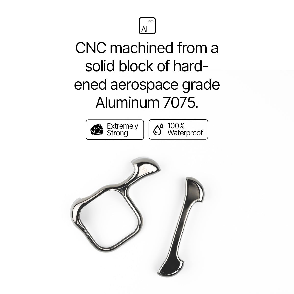 Arc Pulse Compatible with iPhone 16 Pro Max Phone Case (2024), Minimalist Protective Shock Absorption Aerospace Grade Aluminum Shells + Elastomer Inlays Easy Fit 6.9 inch (Aluminum Matte Black)