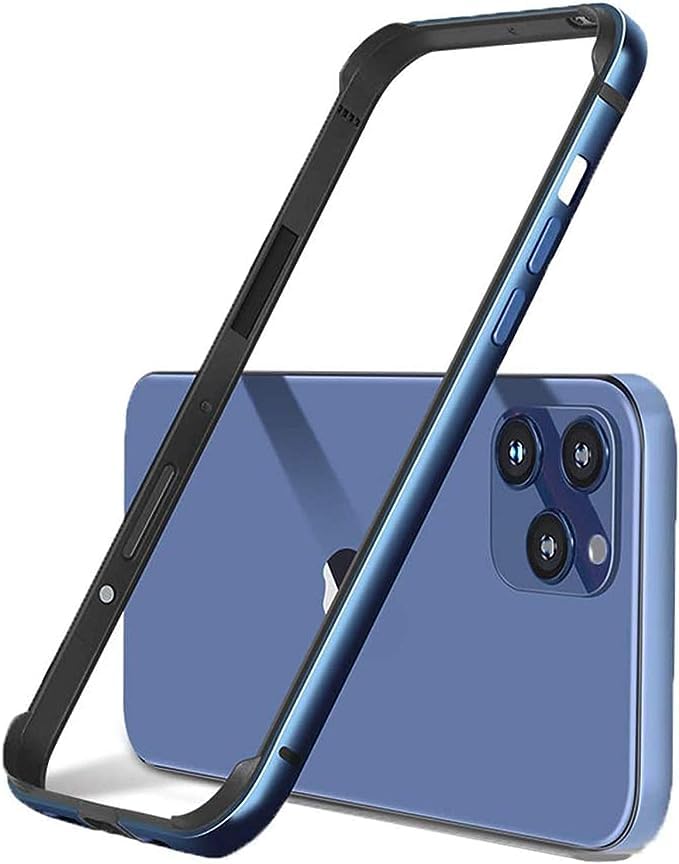 New Aluminum Frame Metal Bumper Frame Slim Hard Case Cover for iPhone17/Pro MAX, Metal Frame with Soft Inner Bumper, Raised Edge Protection (Black, for iPhone17Pro Max)