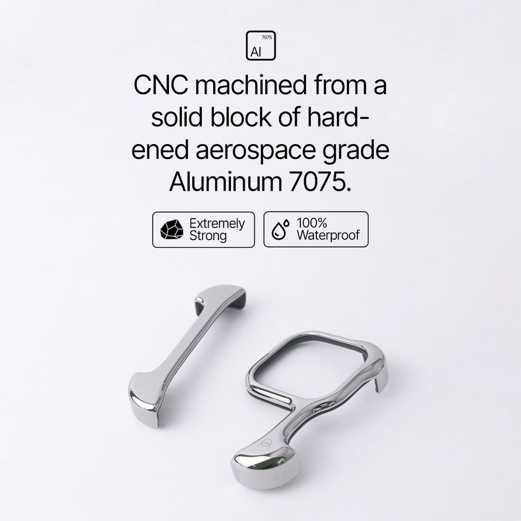 Arc Pulse Compatible with iPhone 16 Pro Max Phone Case (2024), Minimalist Protective Shock Absorption Aerospace Grade Aluminum Shells + Elastomer Inlays Easy Fit 6.9 inch (Aluminum Matte Black)