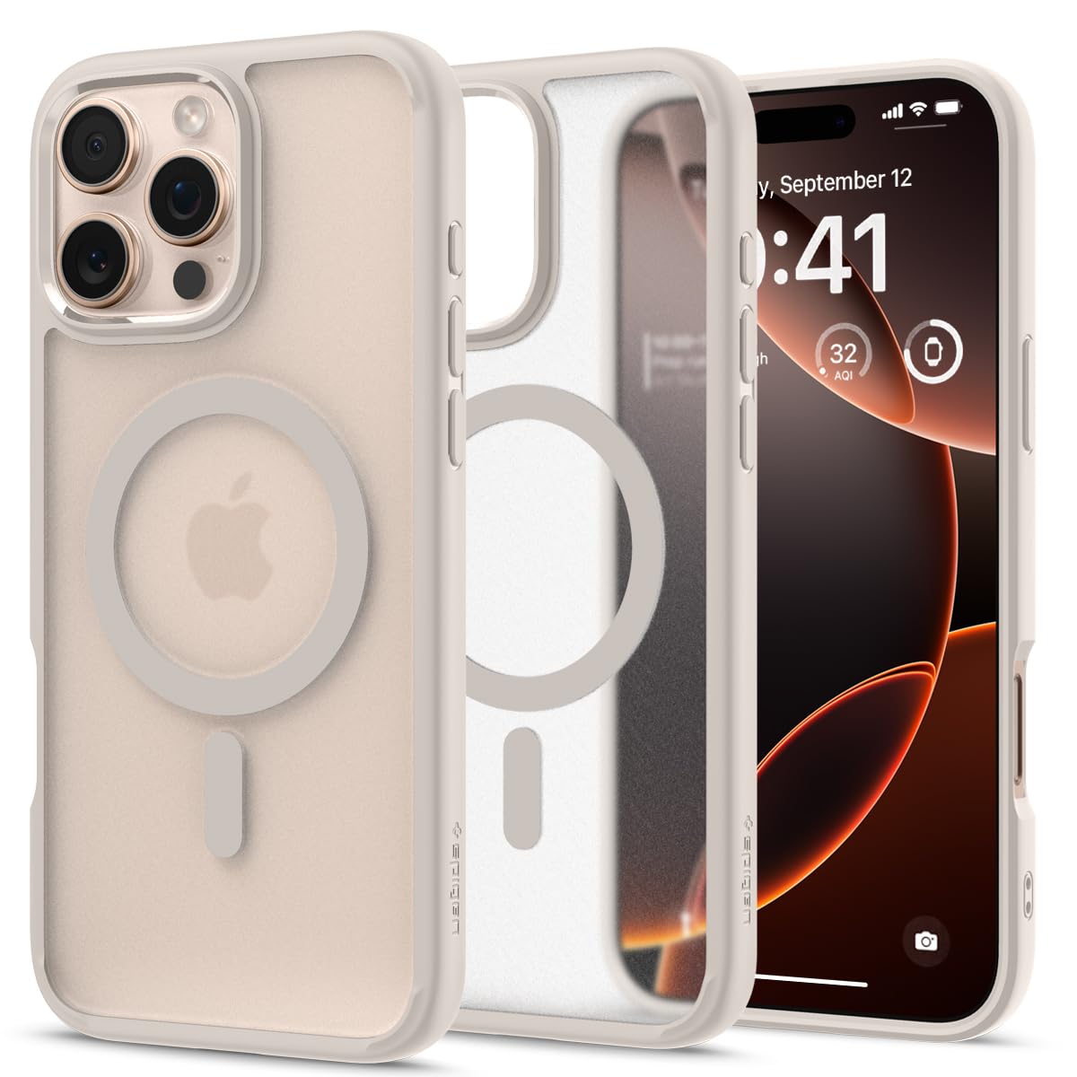Spigen for iPhone 17 Pro Max Case, Ultra Hybrid MagFit [TPU Covered Camera Control] [Anti-Yellowing] [Compatible with Magsafe] - Clear