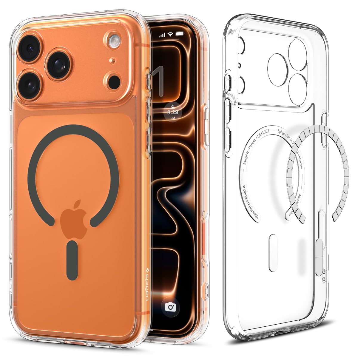 Spigen for iPhone 17 Pro Max Case, Ultra Hybrid MagFit [TPU Covered Camera Control] [Anti-Yellowing] [Compatible with Magsafe] - Clear