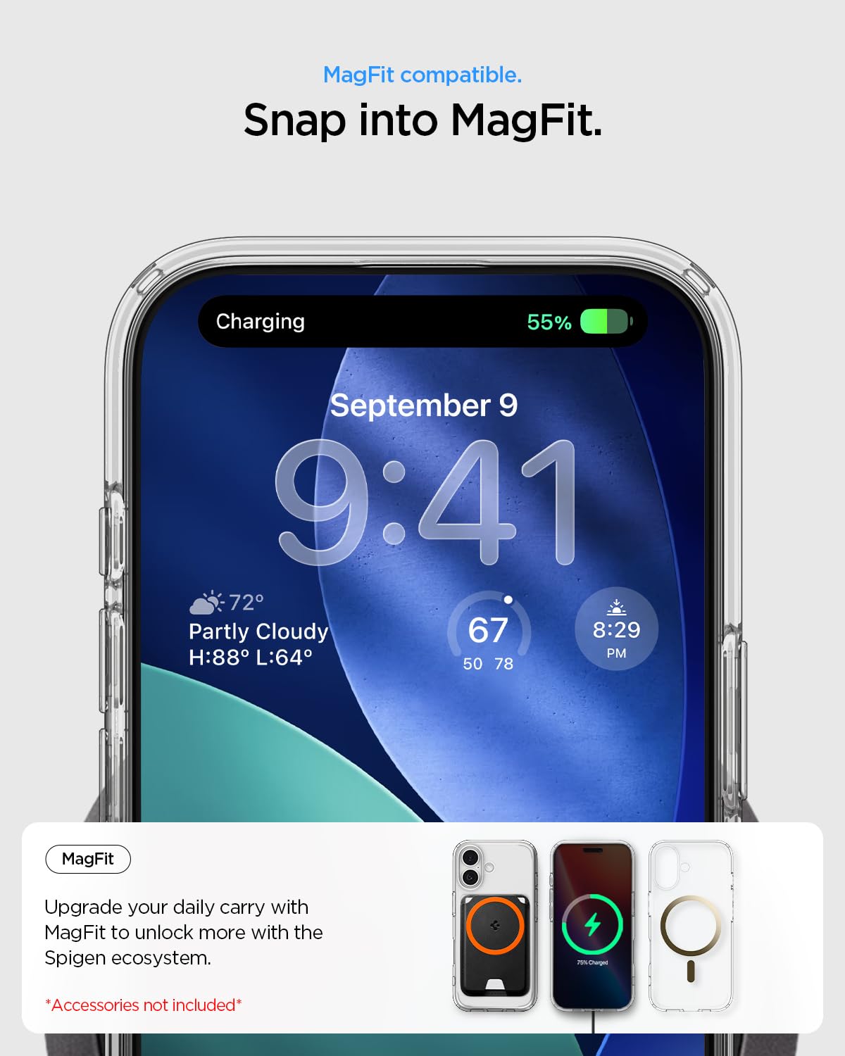 Spigen for iPhone 17 Pro Max Case, Ultra Hybrid MagFit [TPU Covered Camera Control] [Anti-Yellowing] [Compatible with Magsafe] - Clear