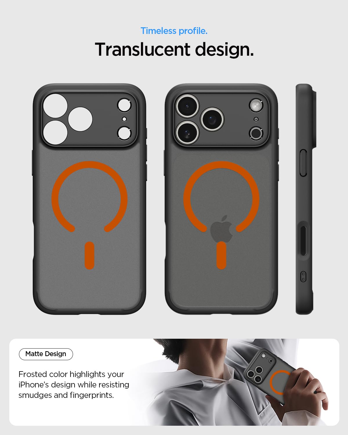 Spigen for iPhone 17 Pro Max Case, Ultra Hybrid MagFit [TPU Covered Camera Control] [Anti-Yellowing] [Compatible with Magsafe] - Clear