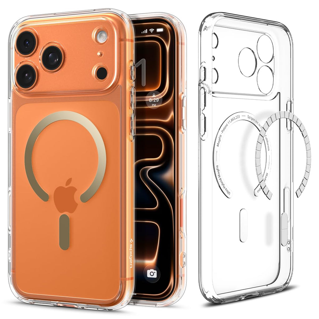 Spigen for iPhone 17 Pro Max Case, Ultra Hybrid MagFit [TPU Covered Camera Control] [Anti-Yellowing] [Compatible with Magsafe] - Clear