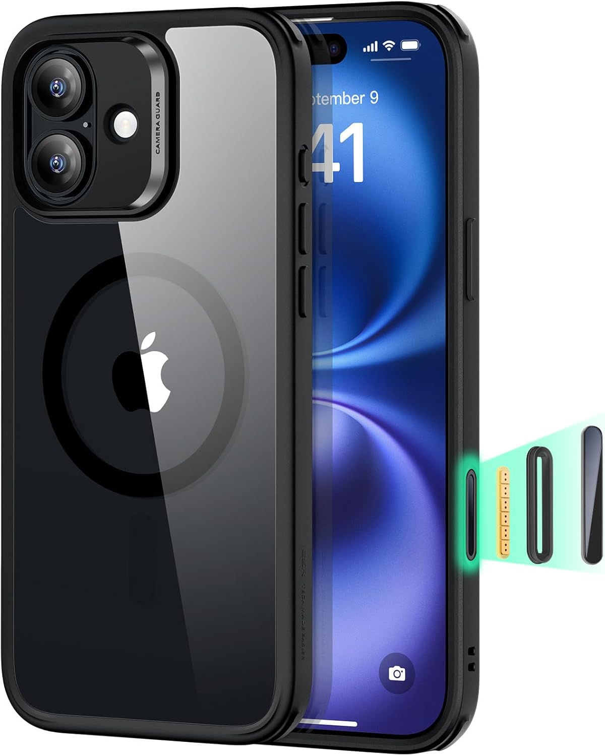 ESR for iPhone 17 Pro Max Case, Camera Control, Compatible with MagSafe, Shockproof Military-Grade Protection, Magnetic Phone Case for iPhone 17 Pro Max, Classic Hybrid Case, Clear