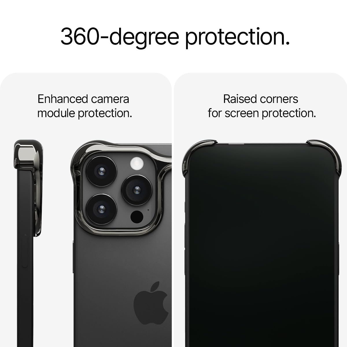 Arc Pulse Compatible with iPhone 16 Pro Max Phone Case (2024), Minimalist Protective Shock Absorption Aerospace Grade Aluminum Shells + Elastomer Inlays Easy Fit 6.9 inch (Aluminum Matte Black)