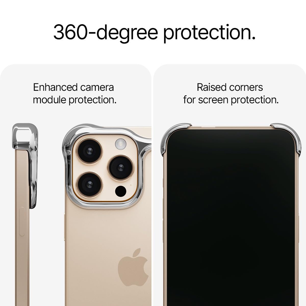 Arc Pulse Compatible with iPhone 16 Pro Max Phone Case (2024), Minimalist Protective Shock Absorption Aerospace Grade Aluminum Shells + Elastomer Inlays Easy Fit 6.9 inch (Aluminum Matte Black)