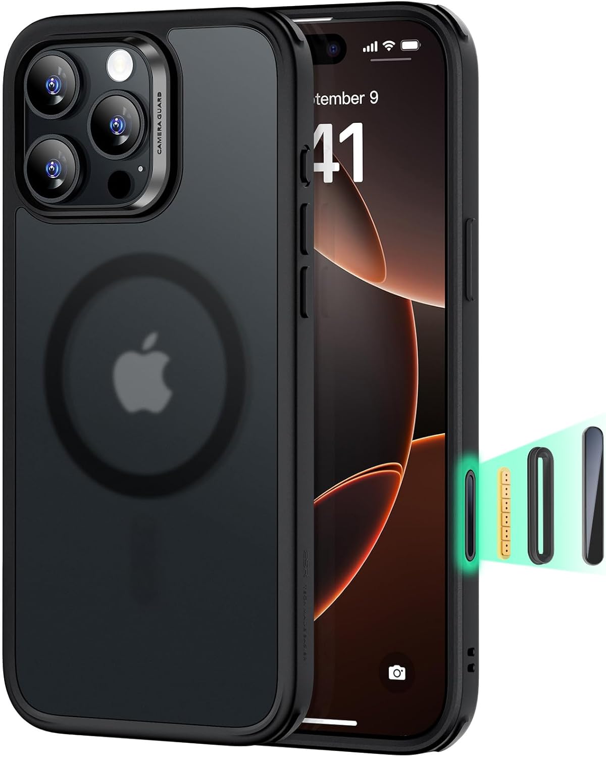 ESR for iPhone 17 Pro Max Case, Camera Control, Compatible with MagSafe, Shockproof Military-Grade Protection, Magnetic Phone Case for iPhone 17 Pro Max, Classic Hybrid Case, Clear