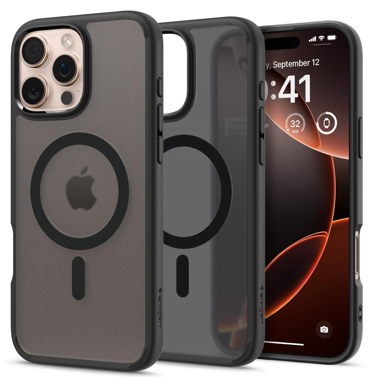 Spigen for iPhone 17 Pro Max Case, Ultra Hybrid MagFit [TPU Covered Camera Control] [Anti-Yellowing] [Compatible with Magsafe] - Clear