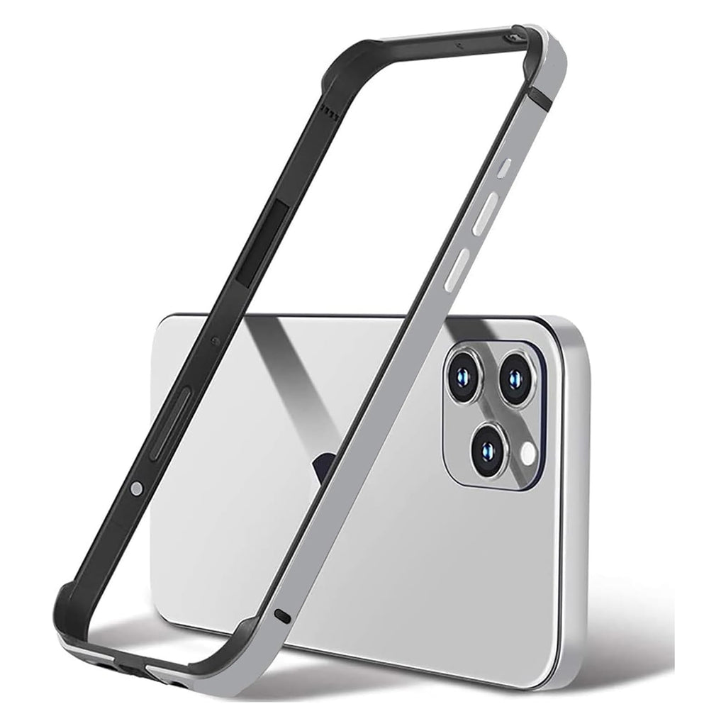 New Aluminum Frame Metal Bumper Frame Slim Hard Case Cover for iPhone17/Pro MAX, Metal Frame with Soft Inner Bumper, Raised Edge Protection (Black, for iPhone17Pro Max)