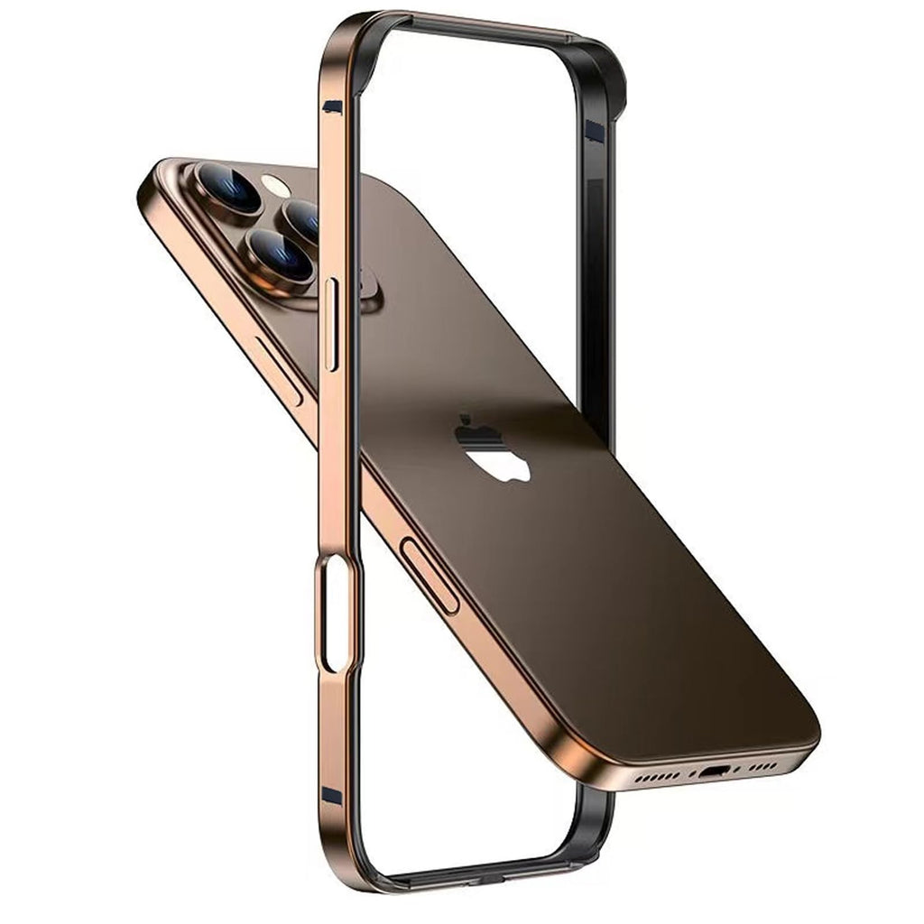 New Aluminum Frame Metal Bumper Frame Slim Hard Case Cover for iPhone17/Pro MAX, Metal Frame with Soft Inner Bumper, Raised Edge Protection (Black, for iPhone17Pro Max)