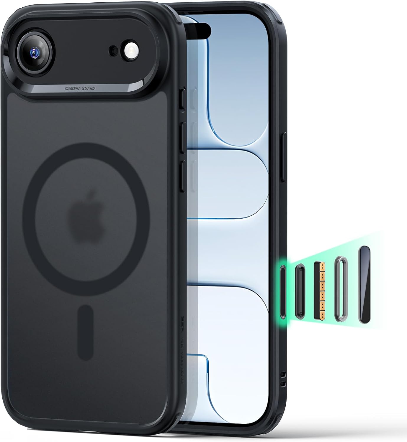 ESR for iPhone 17 Pro Max Case, Camera Control, Compatible with MagSafe, Shockproof Military-Grade Protection, Magnetic Phone Case for iPhone 17 Pro Max, Classic Hybrid Case, Clear