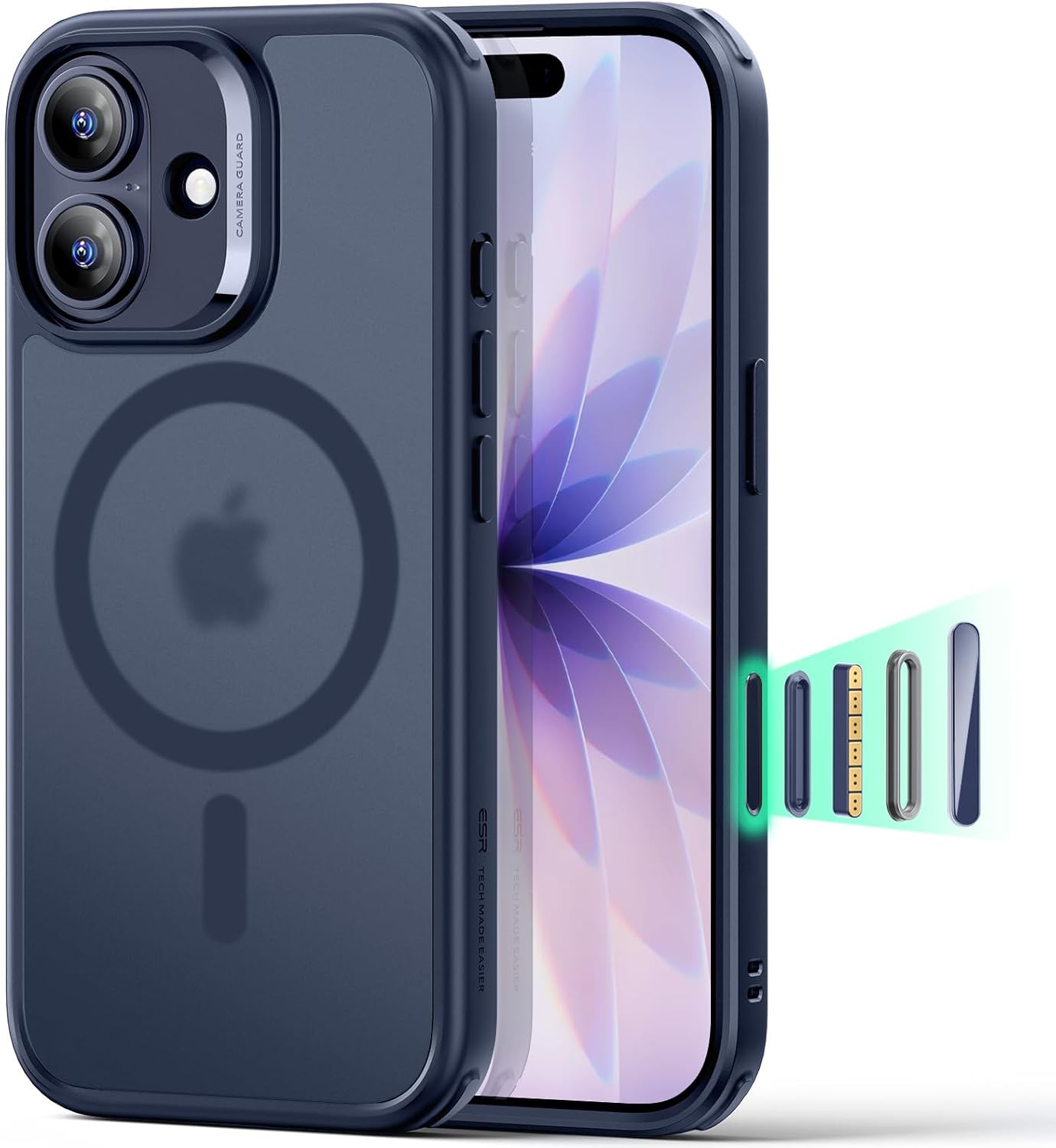 ESR for iPhone 17 Pro Max Case, Camera Control, Compatible with MagSafe, Shockproof Military-Grade Protection, Magnetic Phone Case for iPhone 17 Pro Max, Classic Hybrid Case, Clear