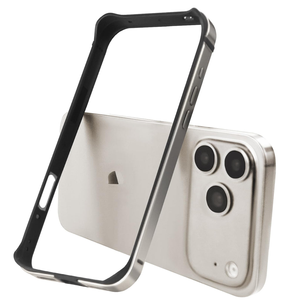 New Aluminum Frame Metal Bumper Frame Slim Hard Case Cover for iPhone17/Pro MAX, Metal Frame with Soft Inner Bumper, Raised Edge Protection (Black, for iPhone17Pro Max)