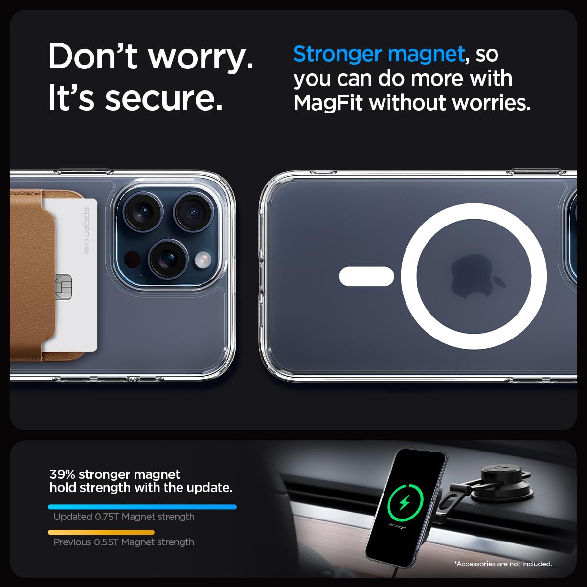 Spigen for iPhone 17 Pro Max Case, Ultra Hybrid MagFit [TPU Covered Camera Control] [Anti-Yellowing] [Compatible with Magsafe] - Clear