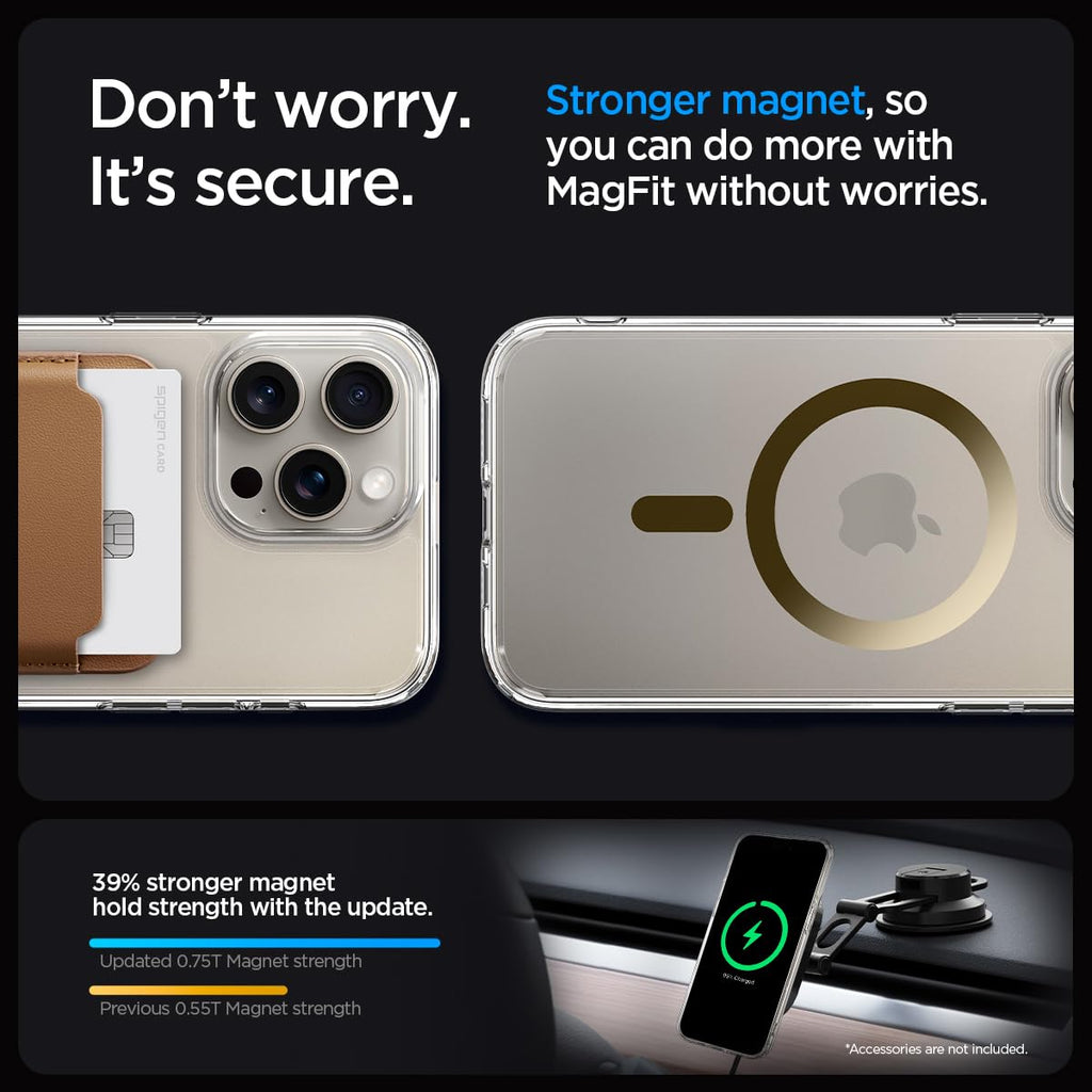 Spigen for iPhone 17 Pro Max Case, Ultra Hybrid MagFit [TPU Covered Camera Control] [Anti-Yellowing] [Compatible with Magsafe] - Clear