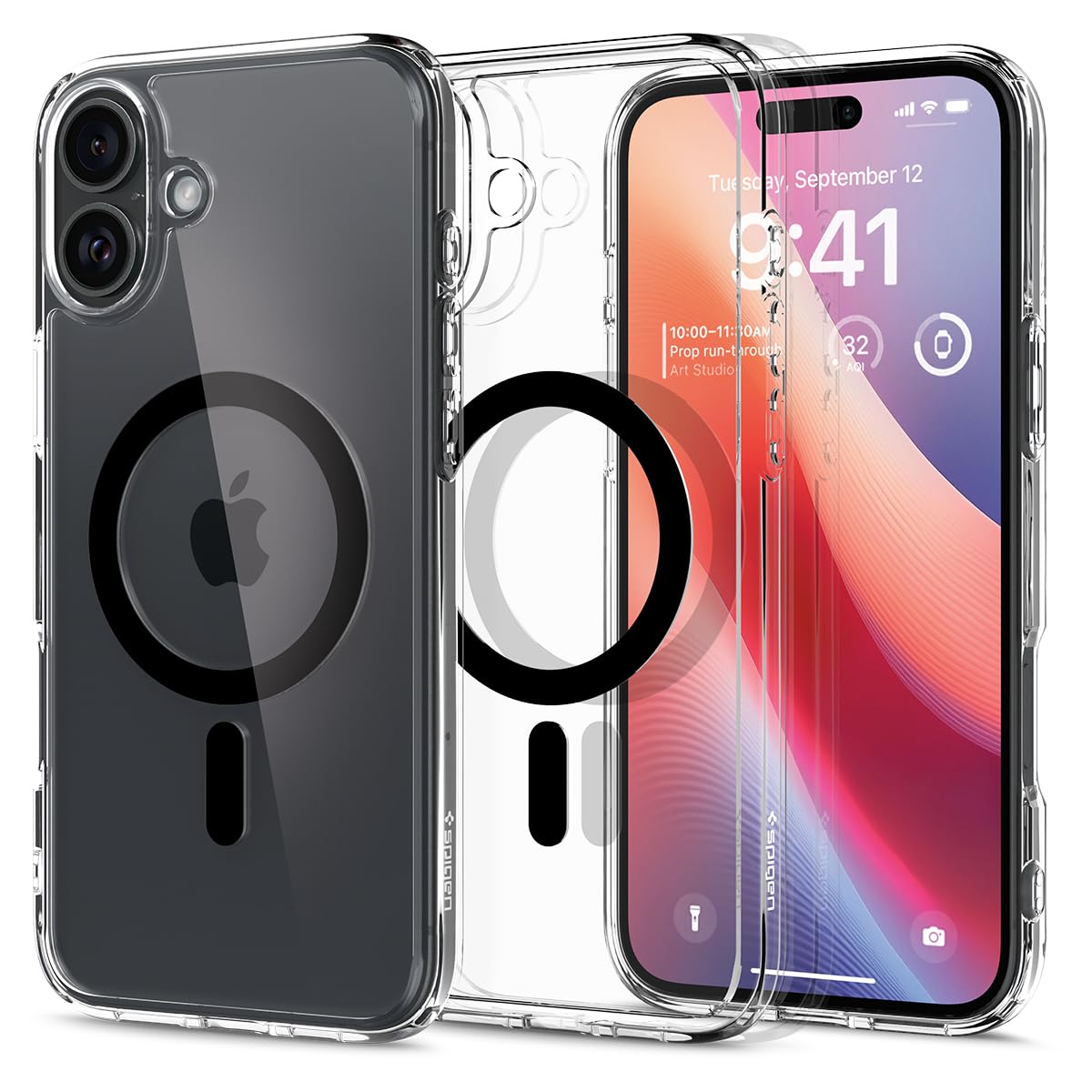 Spigen for iPhone 17 Pro Max Case, Ultra Hybrid MagFit [TPU Covered Camera Control] [Anti-Yellowing] [Compatible with Magsafe] - Clear