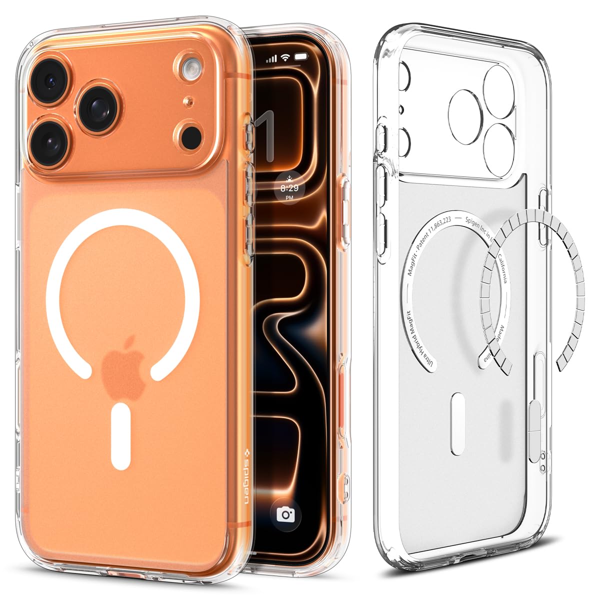 Spigen for iPhone 17 Pro Max Case, Ultra Hybrid MagFit [TPU Covered Camera Control] [Anti-Yellowing] [Compatible with Magsafe] - Clear