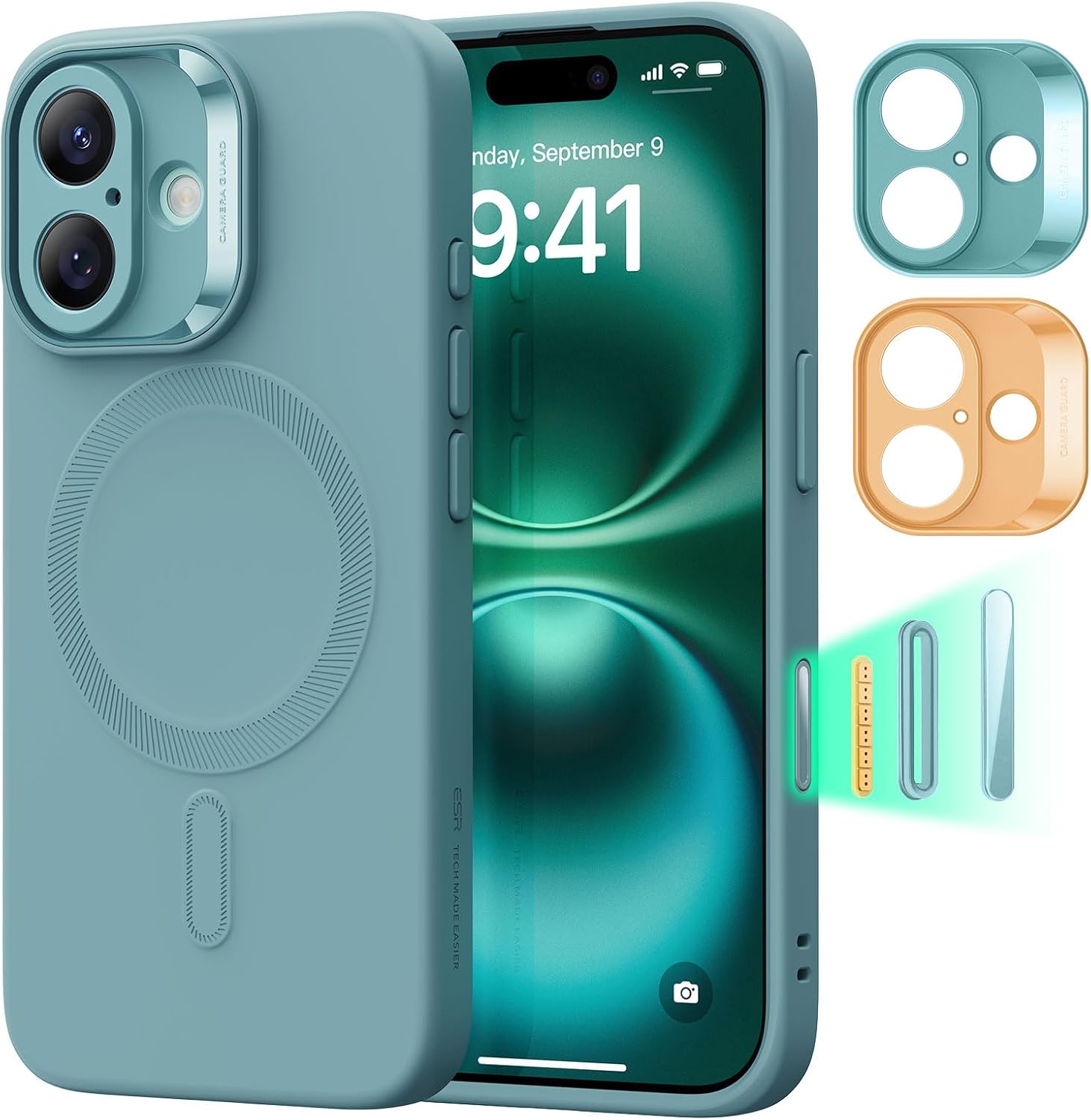 ESR for iPhone 17 Pro Max Case, Camera Control, Compatible with MagSafe, Shockproof Military-Grade Protection, Magnetic Phone Case for iPhone 17 Pro Max, Classic Hybrid Case, Clear