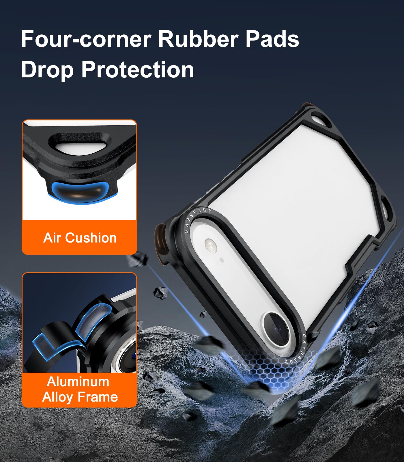 OATSBASF for iPhone 17 Pro Max Bumper Case, No Back Design, Aluminum Frame Slim Fit, Compatible with MagSafe, 4 Corner Shockproof Protection, Natural Titanium