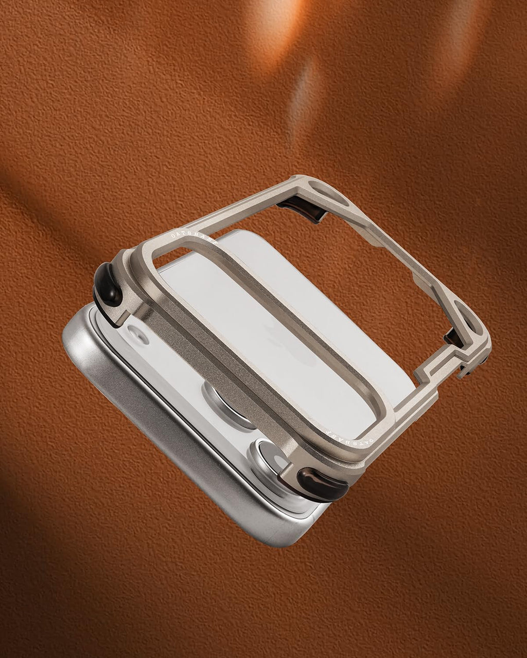 OATSBASF for iPhone 17 Pro Max Bumper Case, No Back Design, Aluminum Frame Slim Fit, Compatible with MagSafe, 4 Corner Shockproof Protection, Natural Titanium