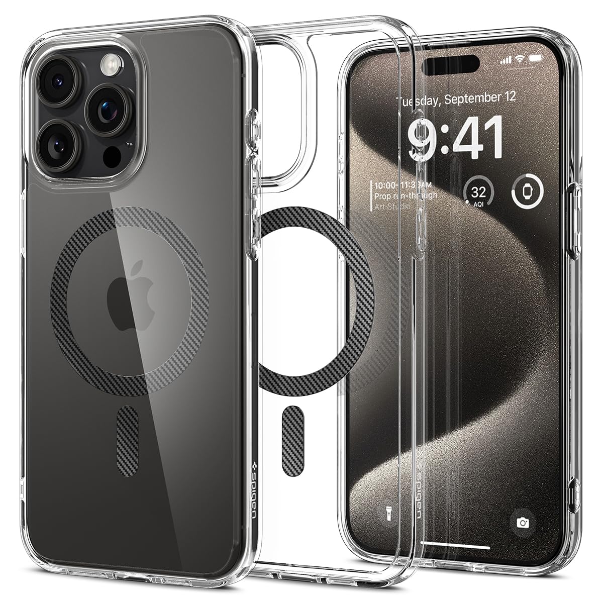 Spigen for iPhone 17 Pro Max Case, Ultra Hybrid MagFit [TPU Covered Camera Control] [Anti-Yellowing] [Compatible with Magsafe] - Clear