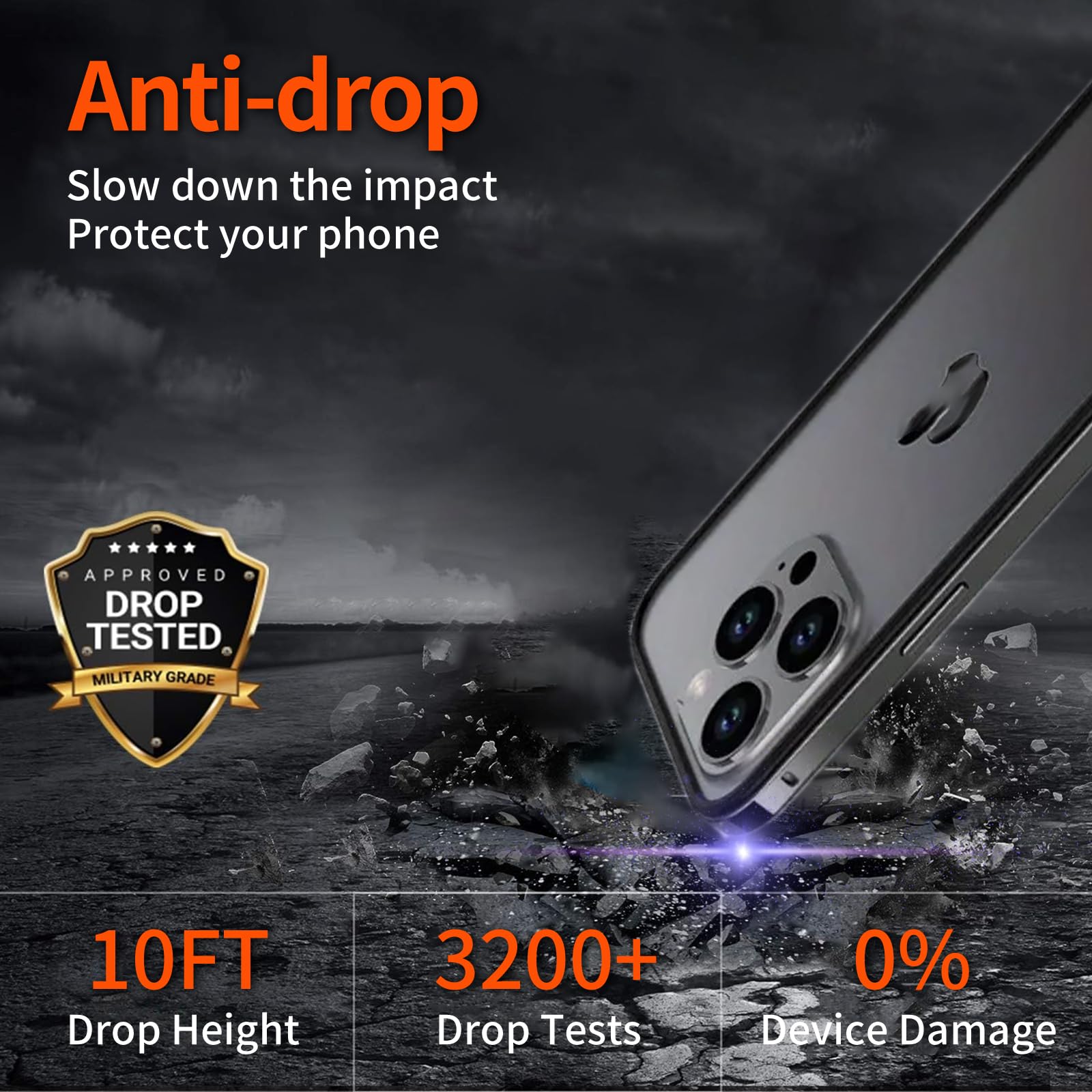 New Aluminum Frame Metal Bumper Frame Slim Hard Case Cover for iPhone17/Pro MAX, Metal Frame with Soft Inner Bumper, Raised Edge Protection (Black, for iPhone17Pro Max)