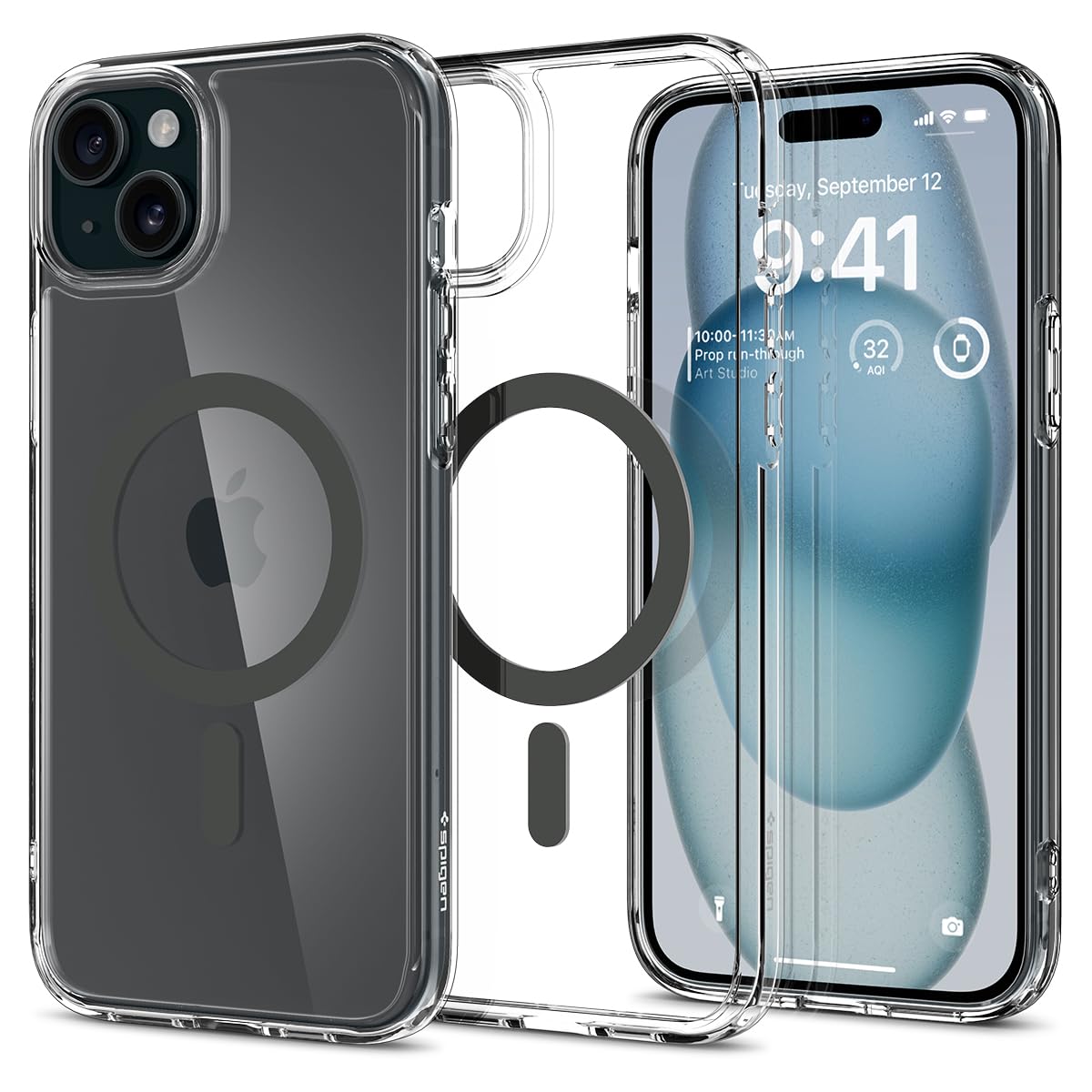 Spigen for iPhone 17 Pro Max Case, Ultra Hybrid MagFit [TPU Covered Camera Control] [Anti-Yellowing] [Compatible with Magsafe] - Clear