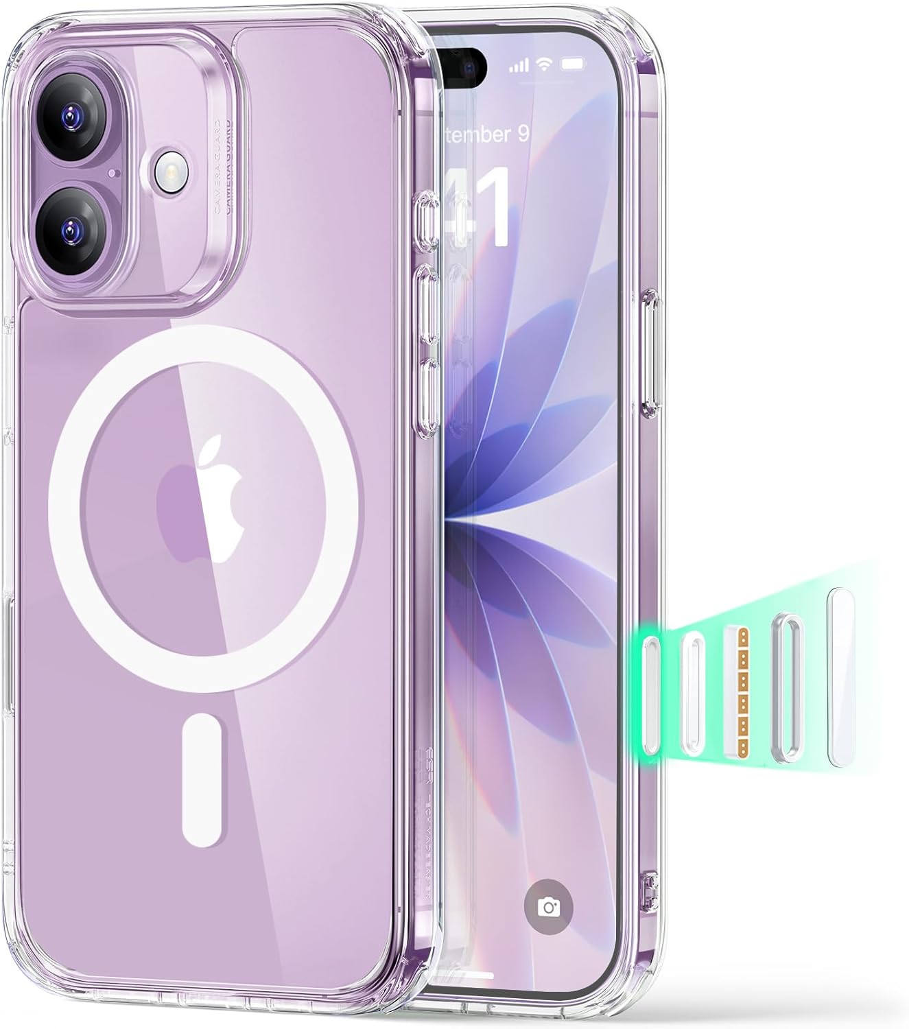 ESR for iPhone 17 Pro Max Case, Camera Control, Compatible with MagSafe, Shockproof Military-Grade Protection, Magnetic Phone Case for iPhone 17 Pro Max, Classic Hybrid Case, Clear