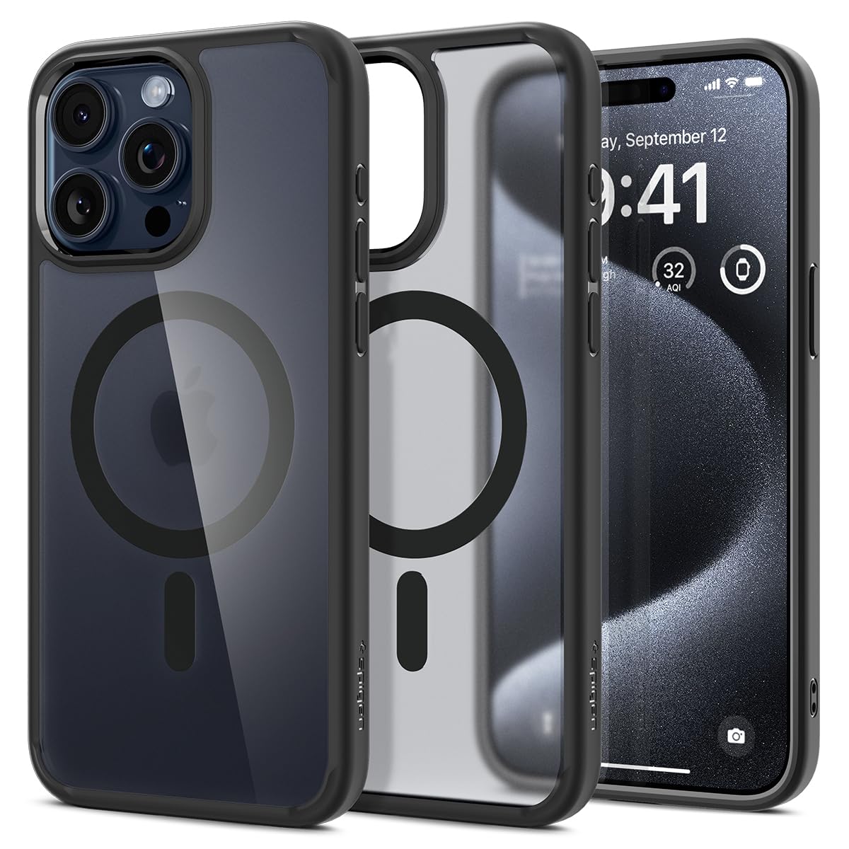 Spigen for iPhone 17 Pro Max Case, Ultra Hybrid MagFit [TPU Covered Camera Control] [Anti-Yellowing] [Compatible with Magsafe] - Clear