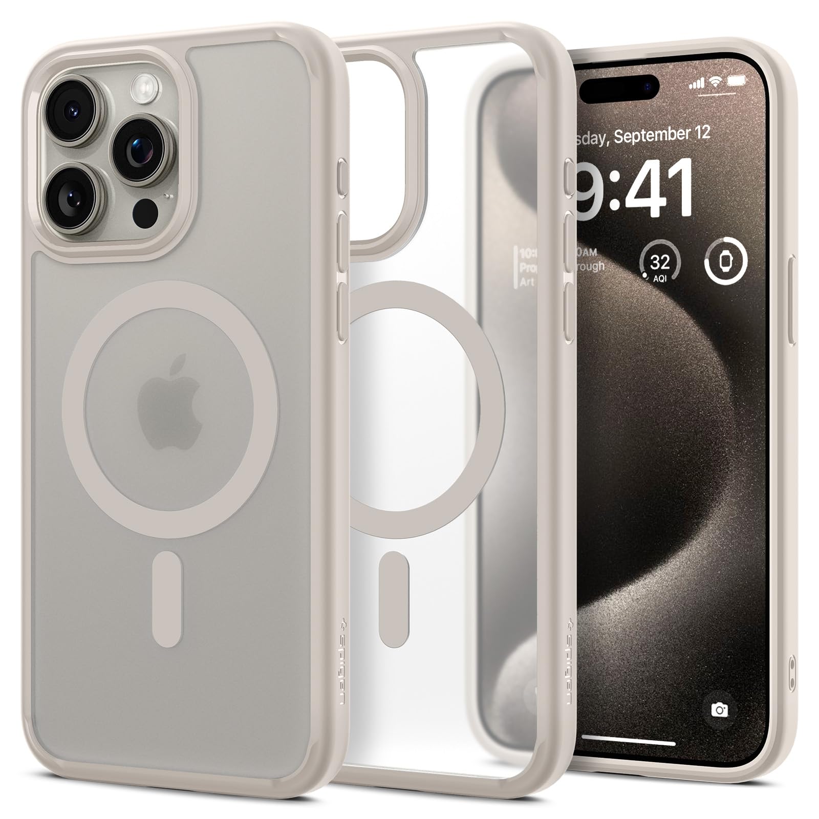 Spigen for iPhone 17 Pro Max Case, Ultra Hybrid MagFit [TPU Covered Camera Control] [Anti-Yellowing] [Compatible with Magsafe] - Clear