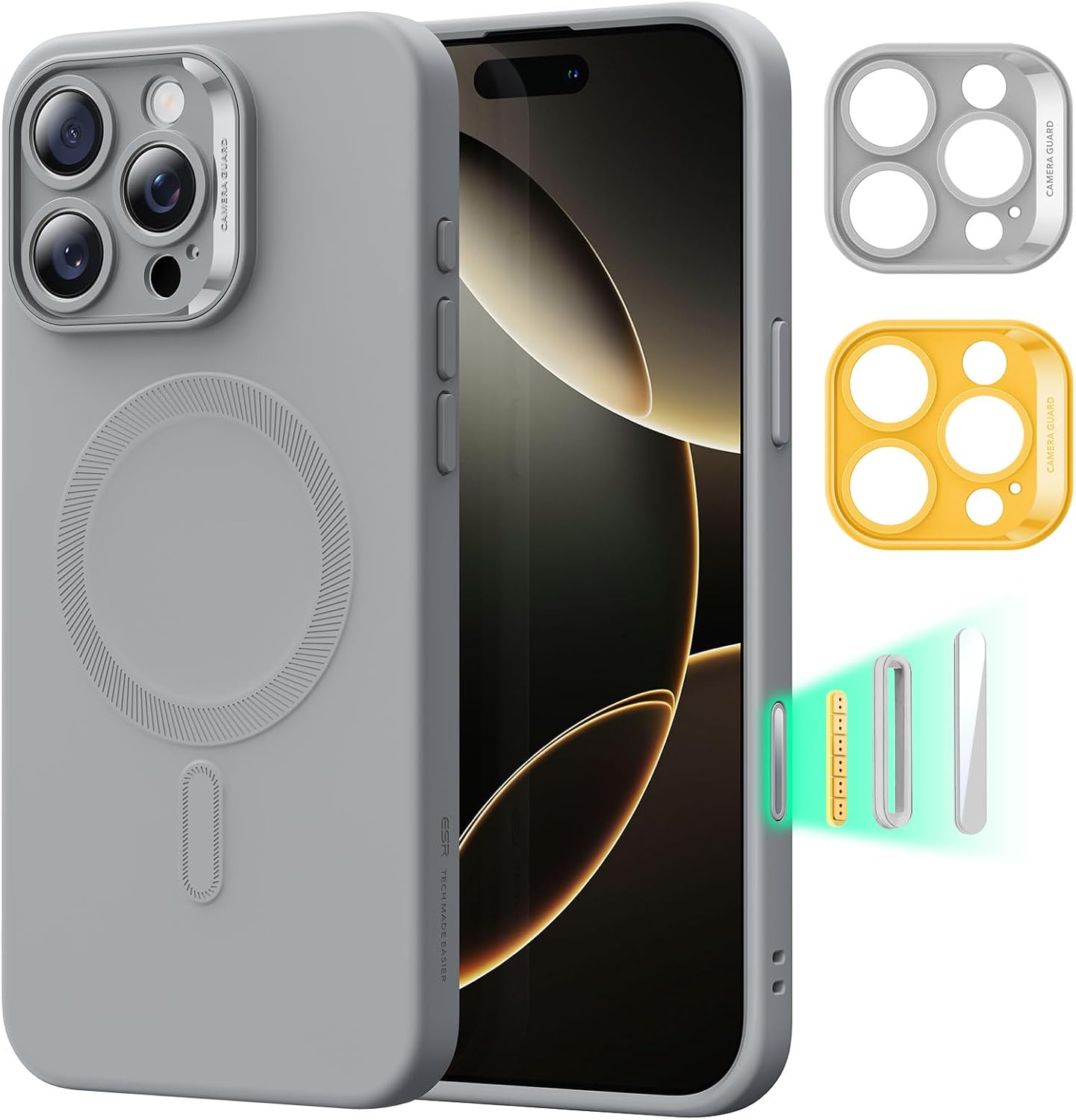 ESR for iPhone 17 Pro Max Case, Camera Control, Compatible with MagSafe, Shockproof Military-Grade Protection, Magnetic Phone Case for iPhone 17 Pro Max, Classic Hybrid Case, Clear