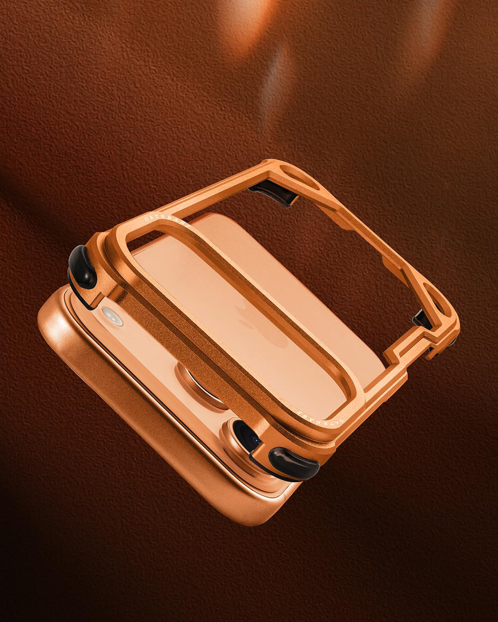 OATSBASF for iPhone 17 Pro Max Bumper Case, No Back Design, Aluminum Frame Slim Fit, Compatible with MagSafe, 4 Corner Shockproof Protection, Natural Titanium