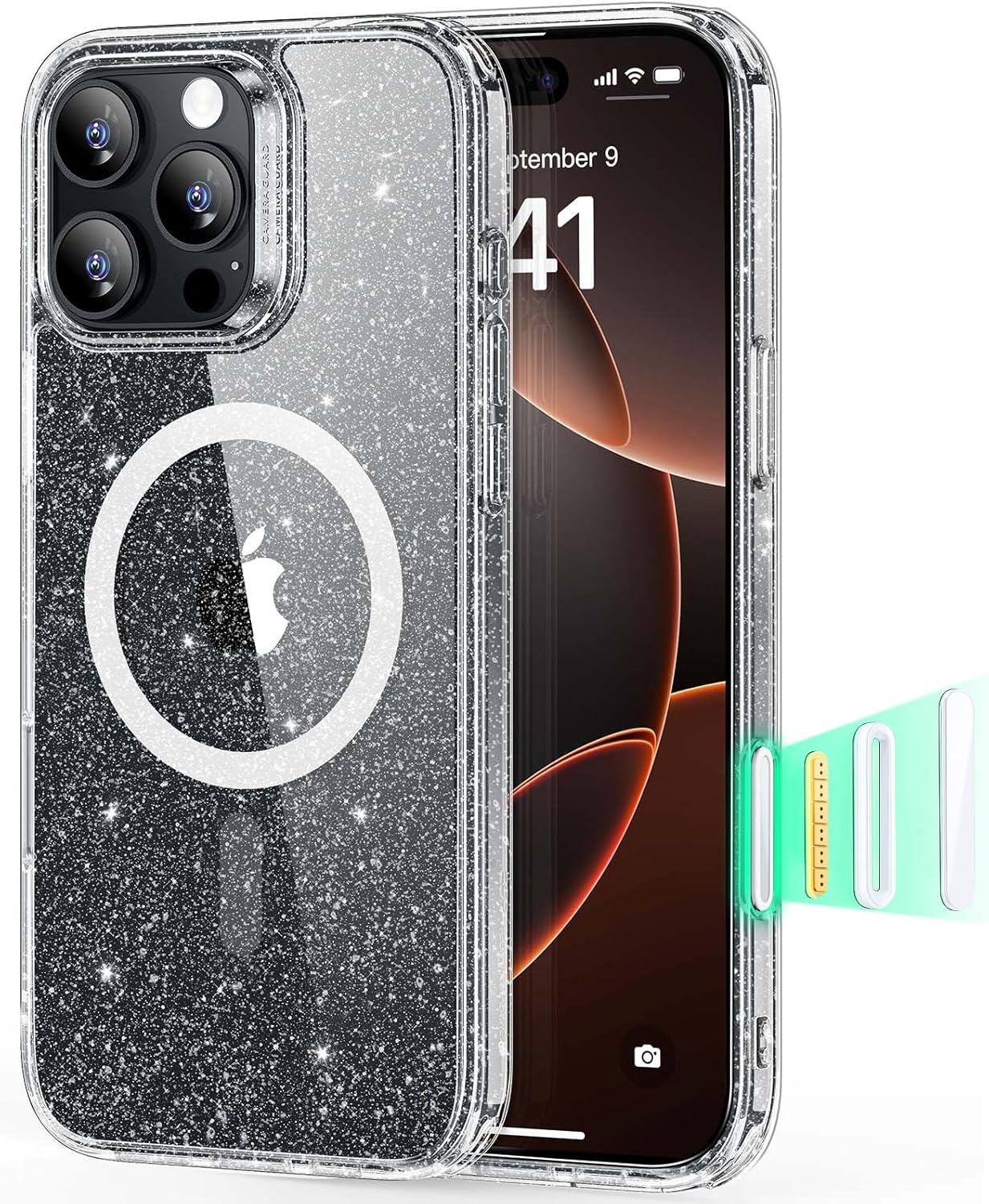 ESR for iPhone 17 Pro Max Case, Camera Control, Compatible with MagSafe, Shockproof Military-Grade Protection, Magnetic Phone Case for iPhone 17 Pro Max, Classic Hybrid Case, Clear