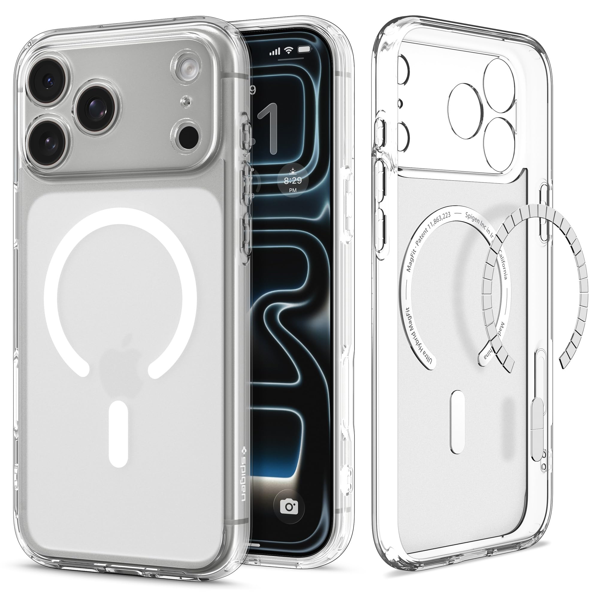 Spigen for iPhone 17 Pro Max Case, Ultra Hybrid MagFit [TPU Covered Camera Control] [Anti-Yellowing] [Compatible with Magsafe] - Clear